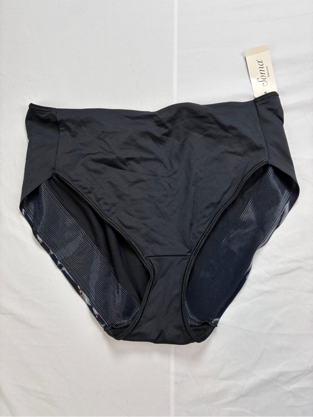 Soma High-Leg Vanishing Tummy Brief Black NWT Slimming Vanishing Edge